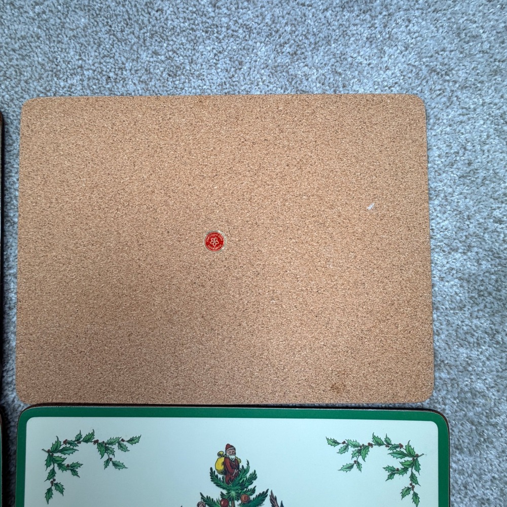 Pimpernel Spode Christmas Tree Placemats Set of 6 Cork Backed - Picture 3 of 10